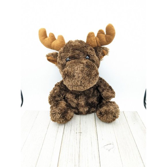 Moose Sitting up Plush Stuffed Animal Toy 12" Giftable World Brown 2014 - Picture 1 of 4